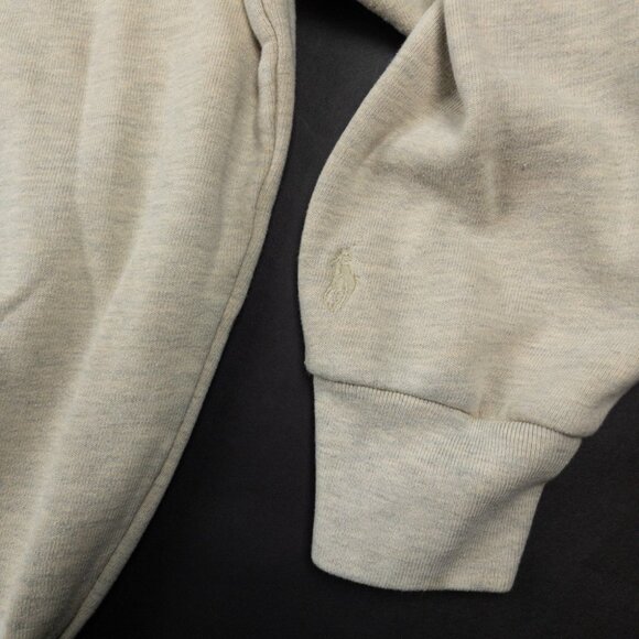 Polo Ralph Lauren Logo Hoodie Men's XL The Big Fit Beige Over-Dyed Fleece - Picture 7 of 14